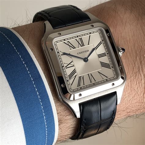 cartier santos dumont mens watch|cartier santos size chart.